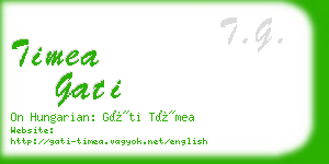 timea gati business card